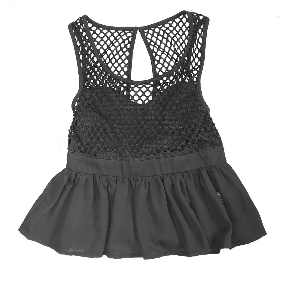 Black babydoll blouse